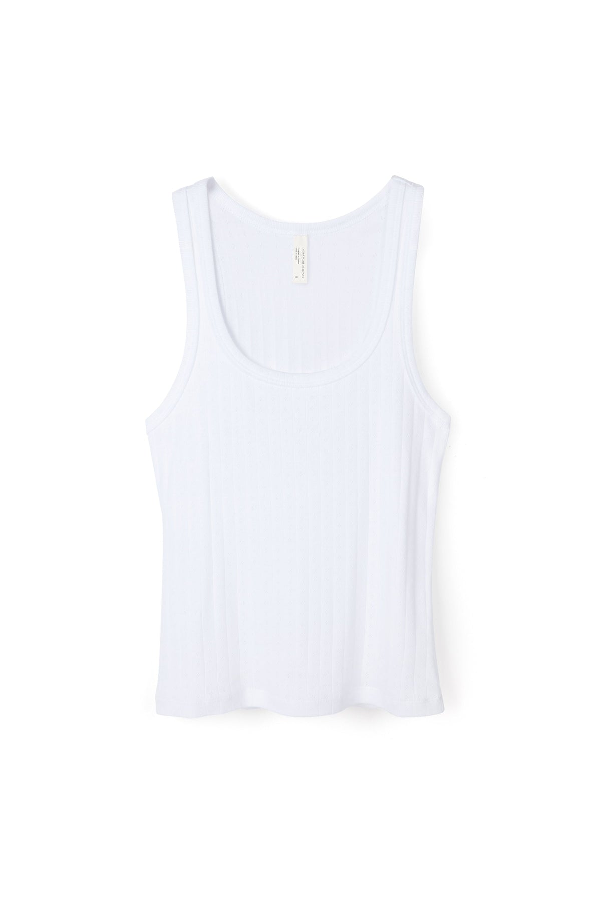 Pointelle Tank Top White