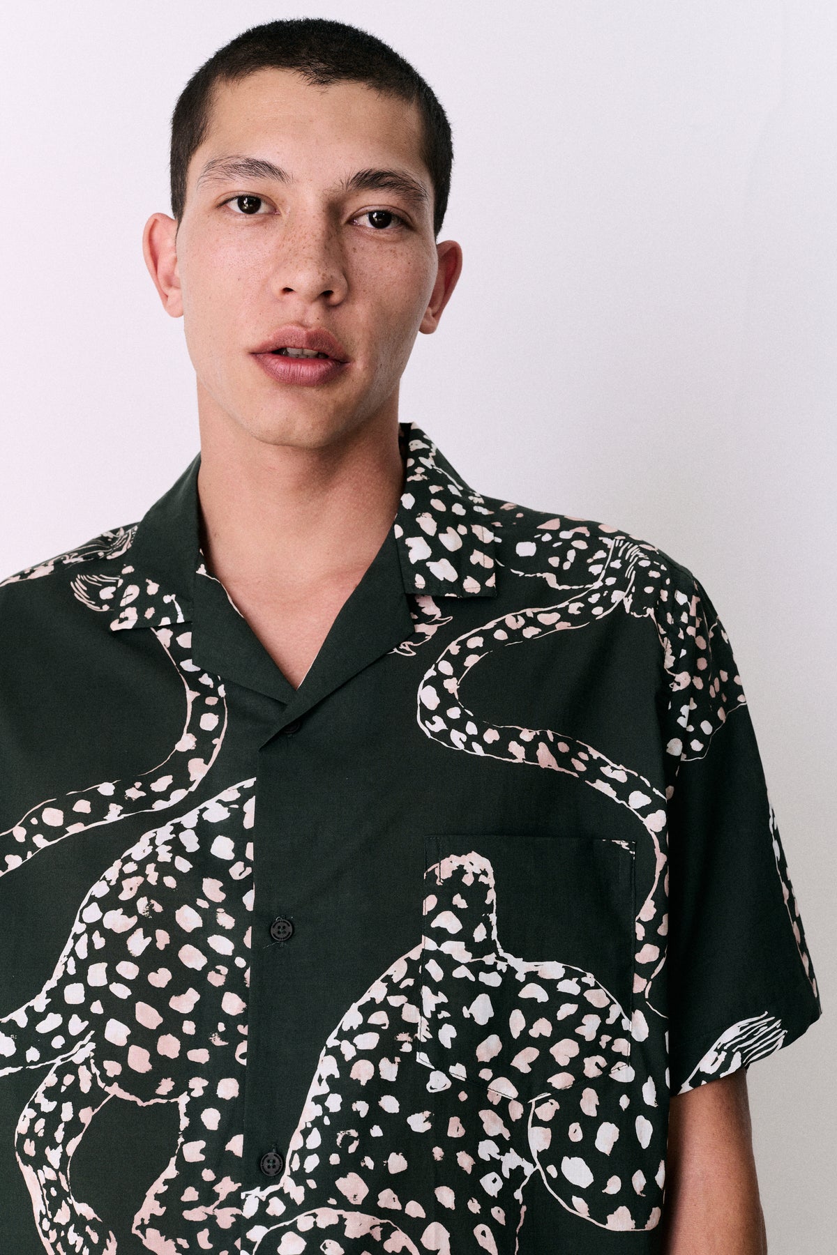 Men’s Cuban Pyjama Shirt The Jag Print Green