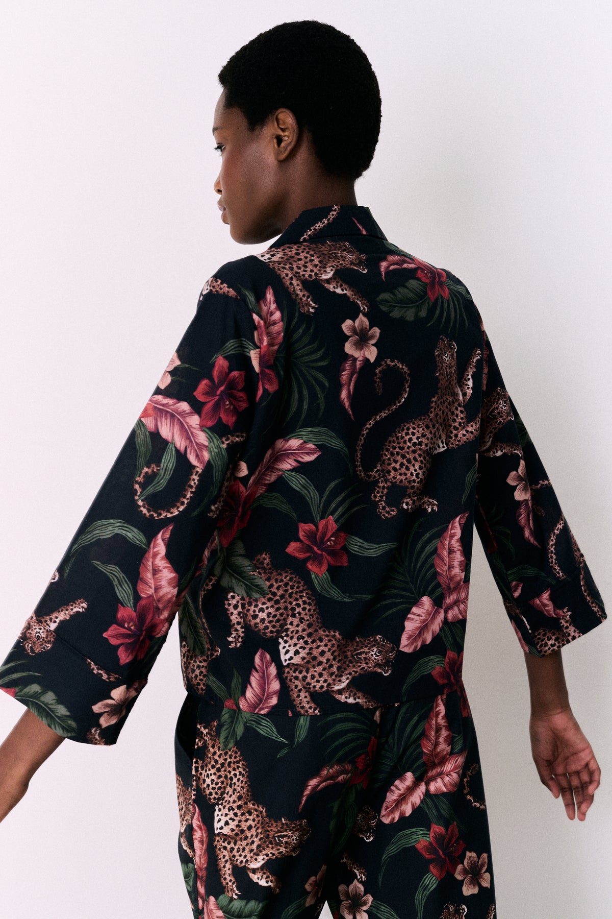Boxy Shirt Soleia Leopard Print Multi