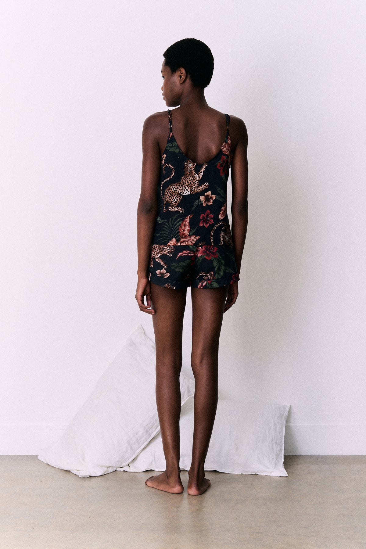 Cami Top and Shorts Set Soleia Leopard Print Multi