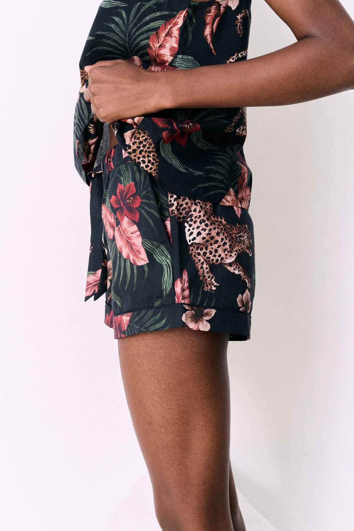 Cami Top and Shorts Set Soleia Leopard Print Multi