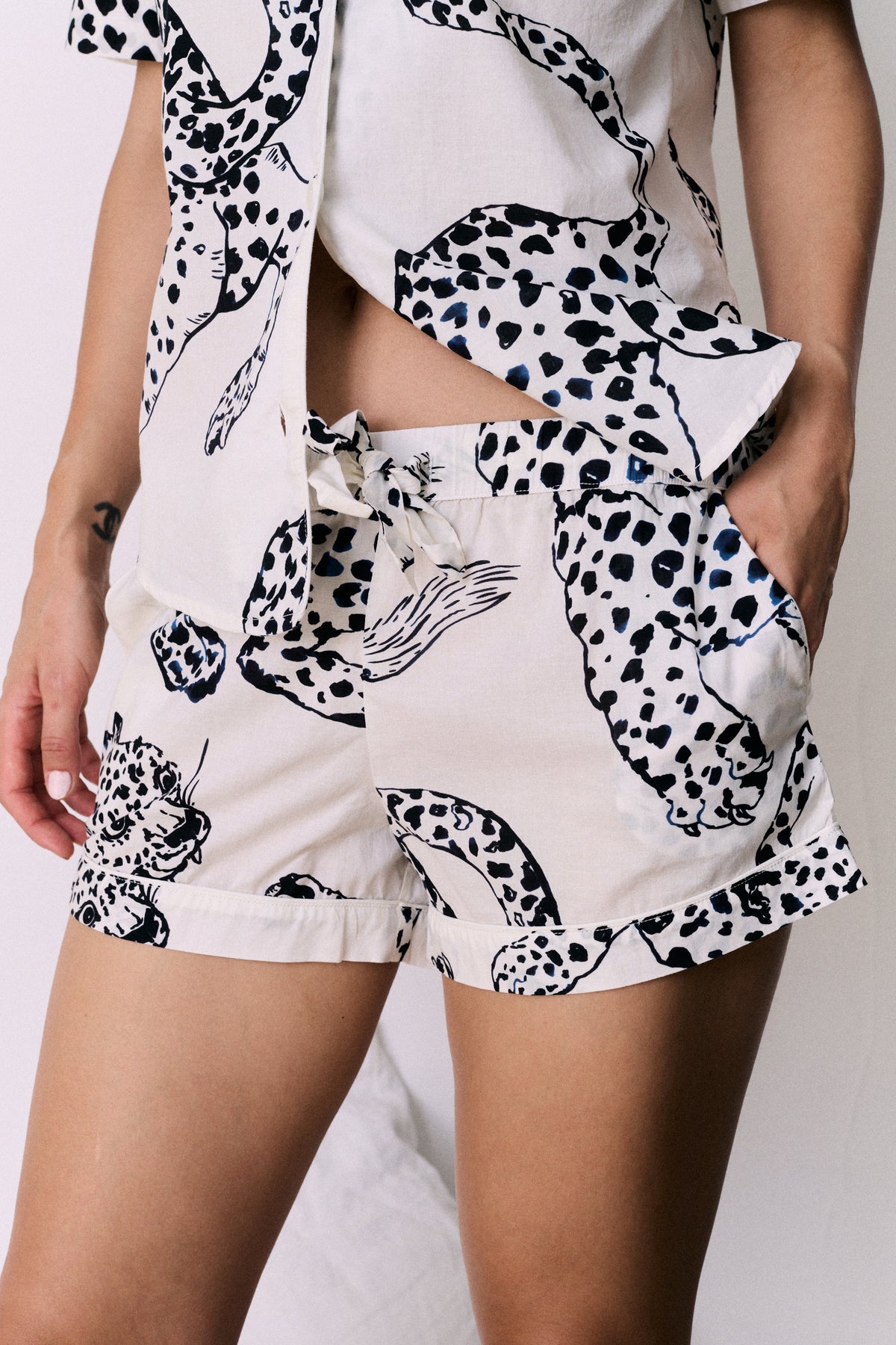 Short Pyjama Set The Jag Print Cream