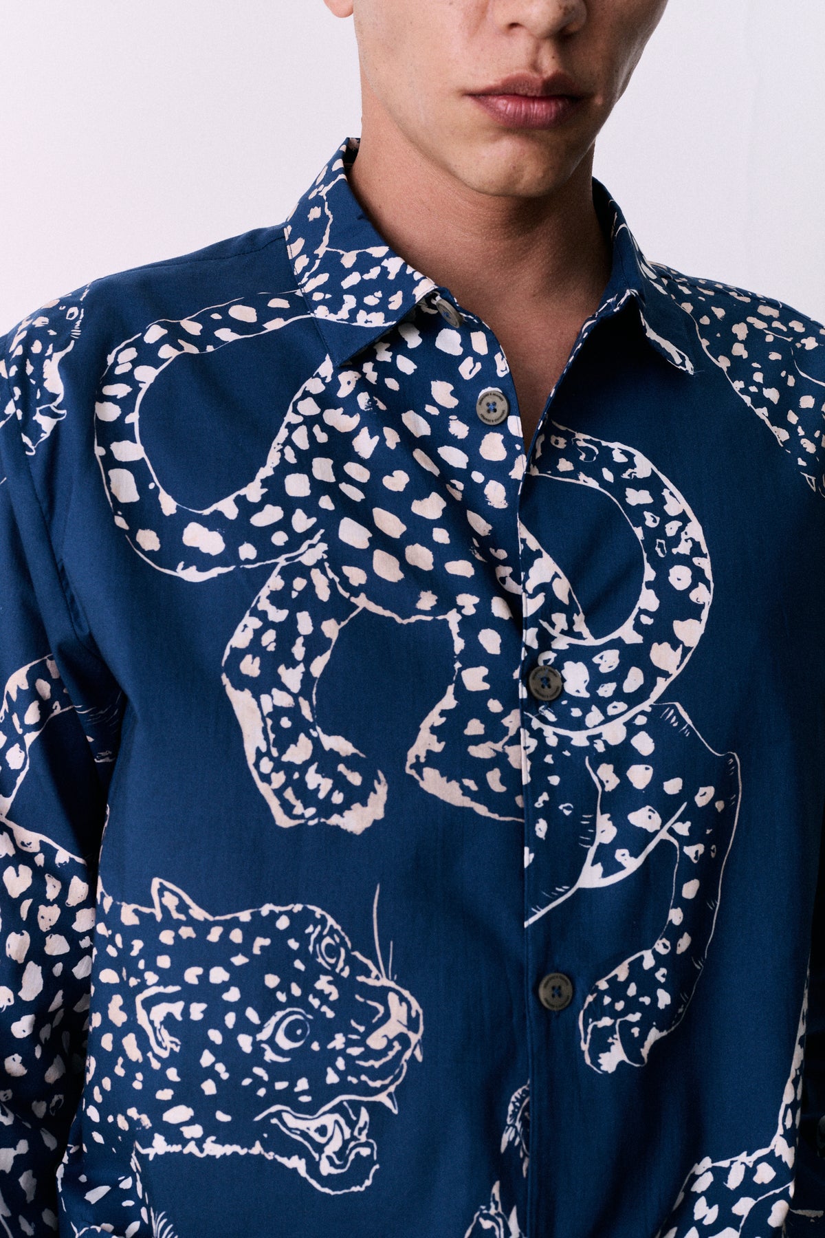 Men’s Pocket Pyjama Set The Jag Print Blue
