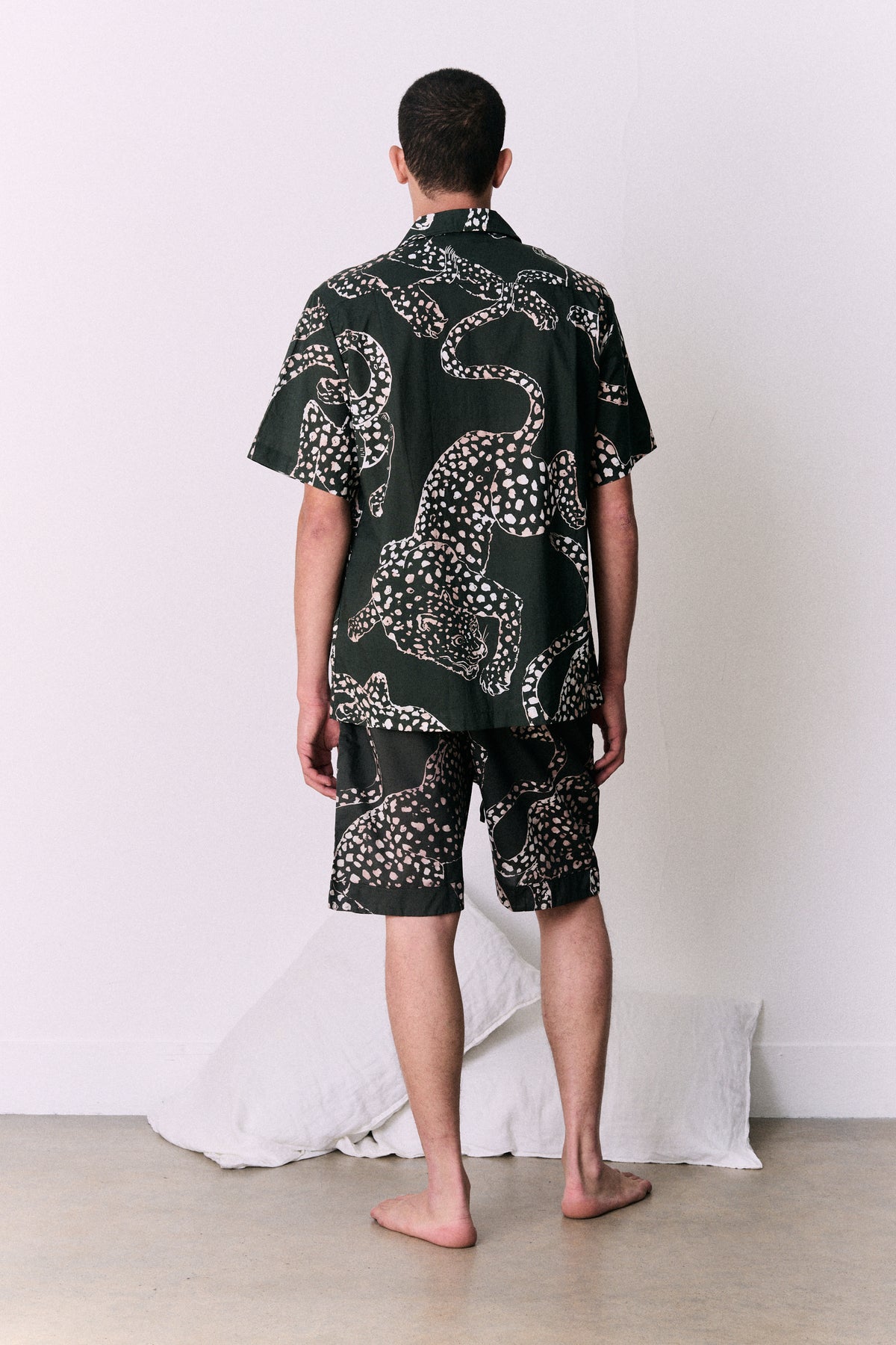 Men’s Cuban Pyjama Set The Jag Print Green