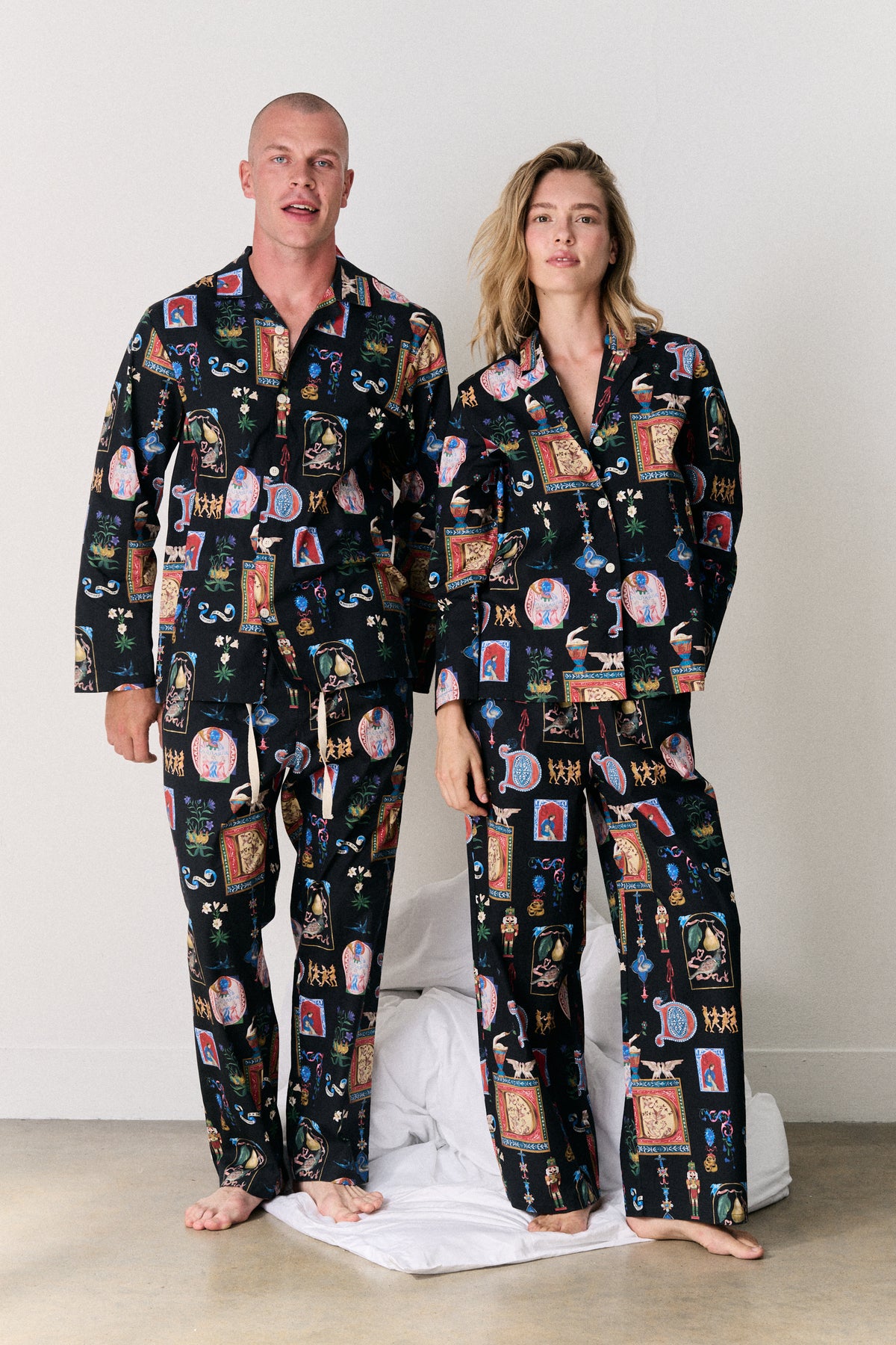 Mens 402 Long Set 12 Days of Christmas Navy