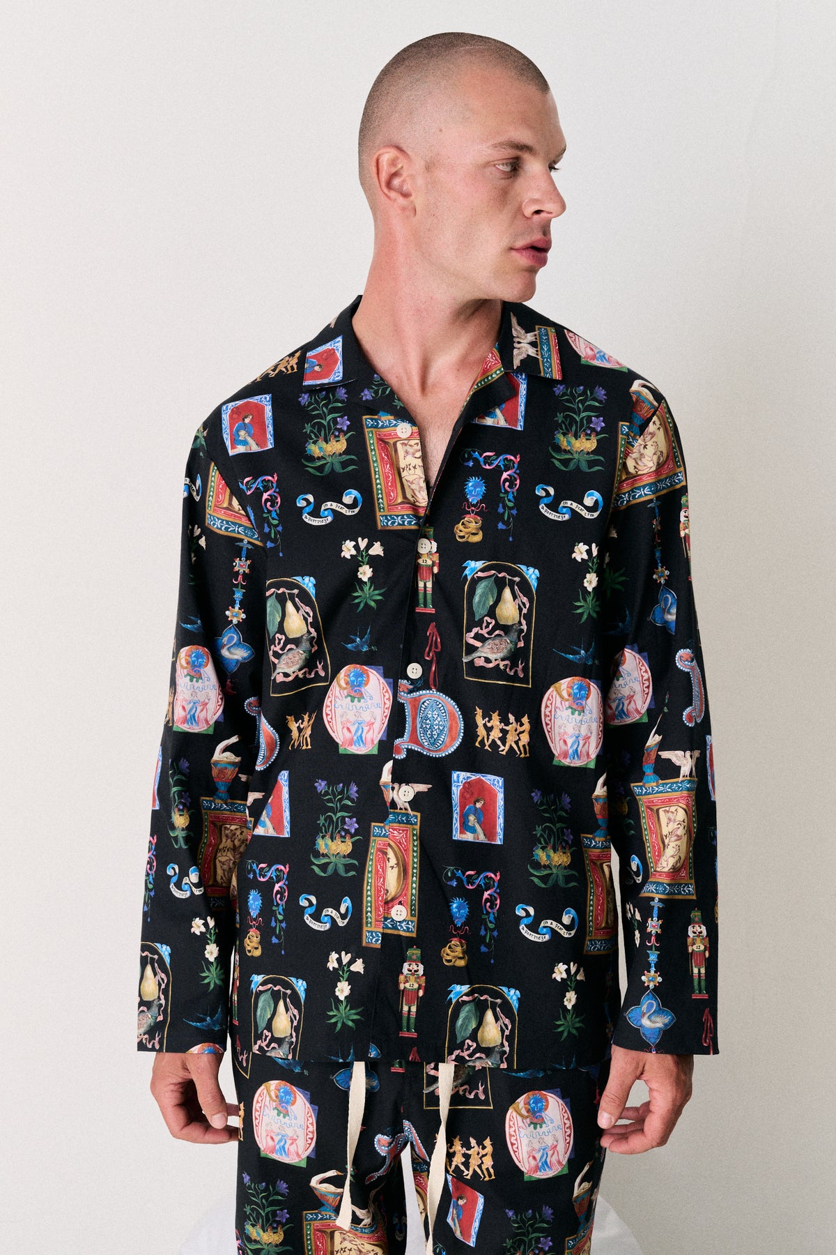 Mens 402 Long Set 12 Days of Christmas Navy