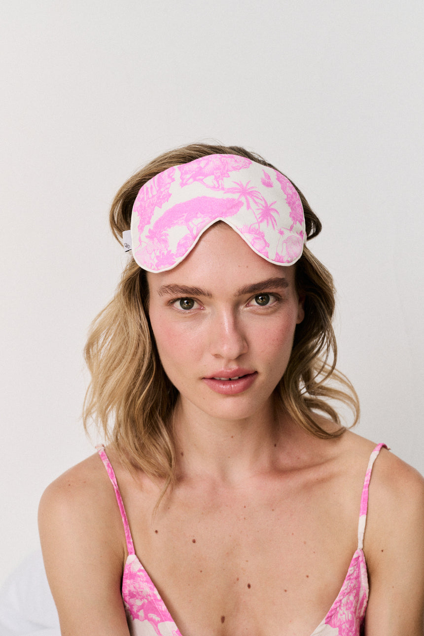 Cotton Luxe Eye Mask Loxodonta Pink