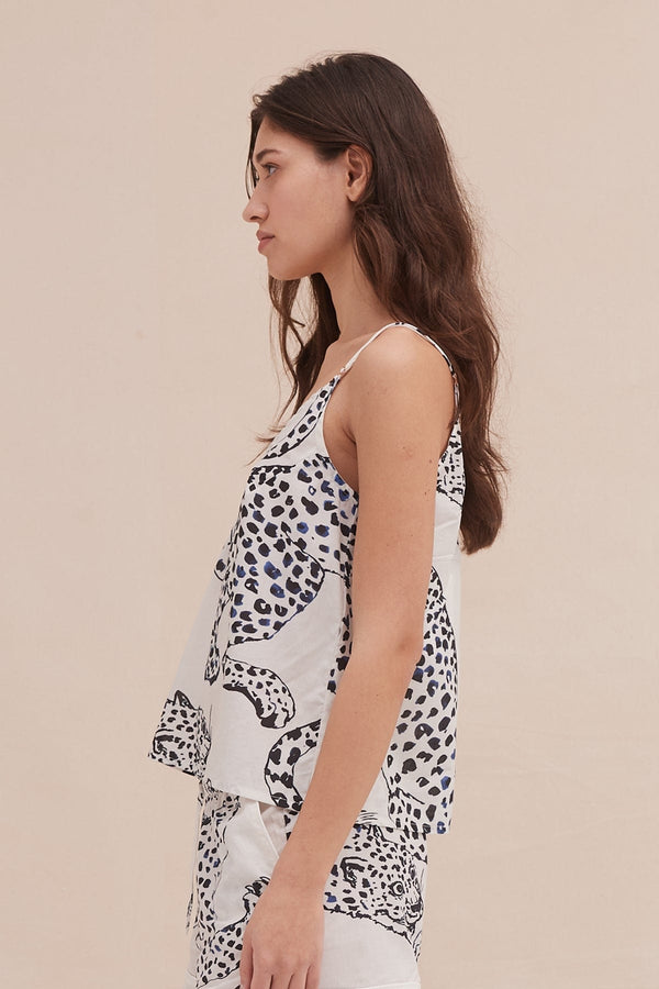 Cami Top The Jag Print Cream