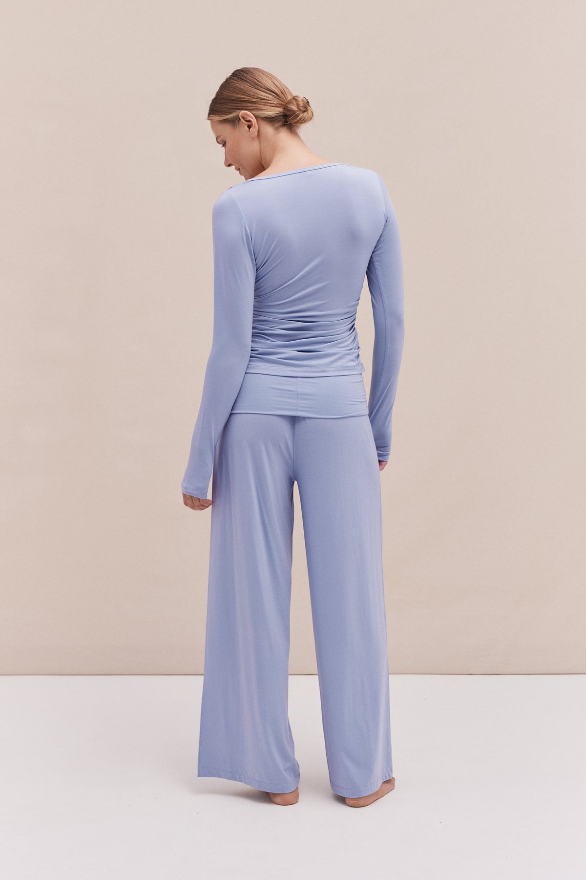 Lyocell Jersey Wrap Top Blue
