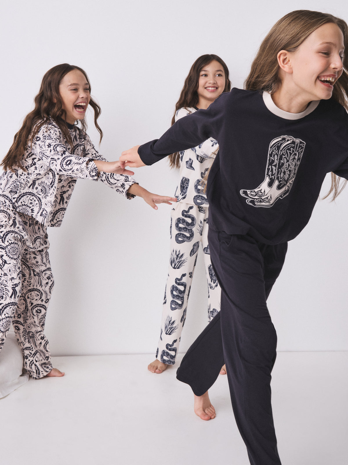 Long Sleeve Pyjamas Set in Zocolo & Wild Icons Prints
