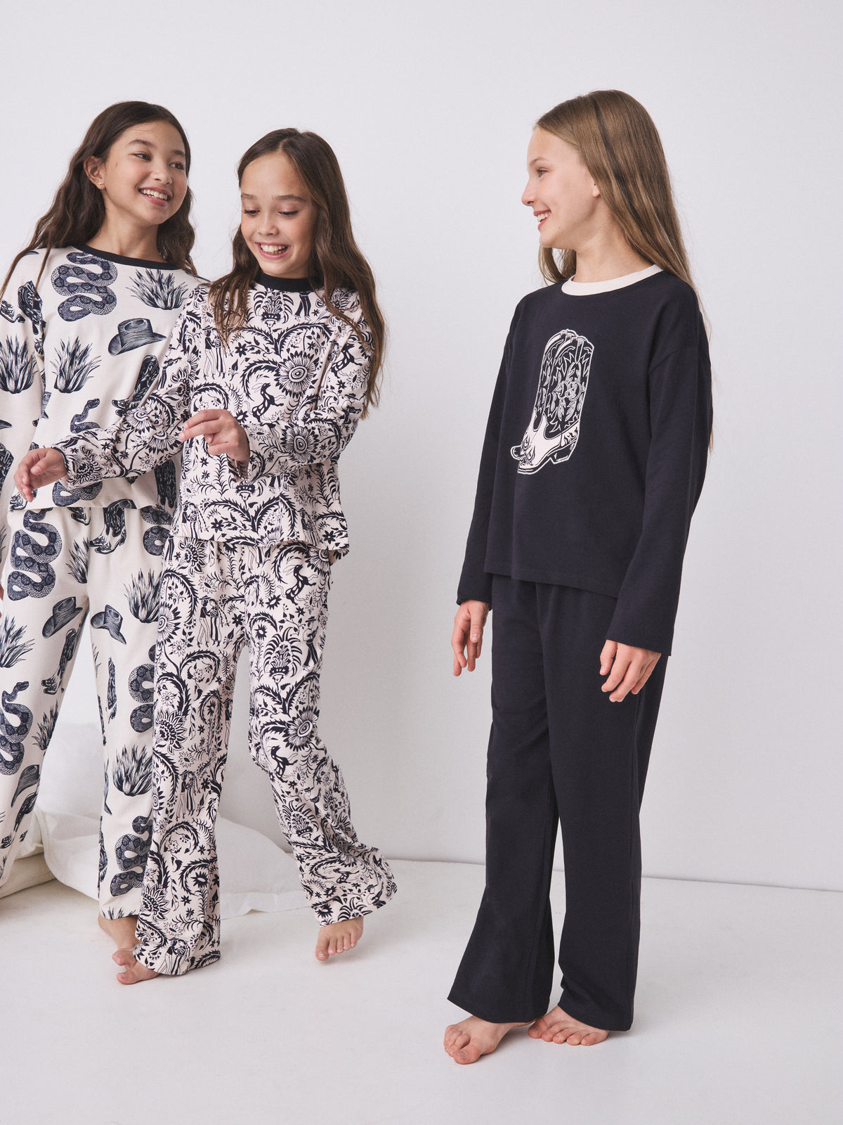 Long Sleeve Pyjamas Set in Zocolo & Wild Icons Prints