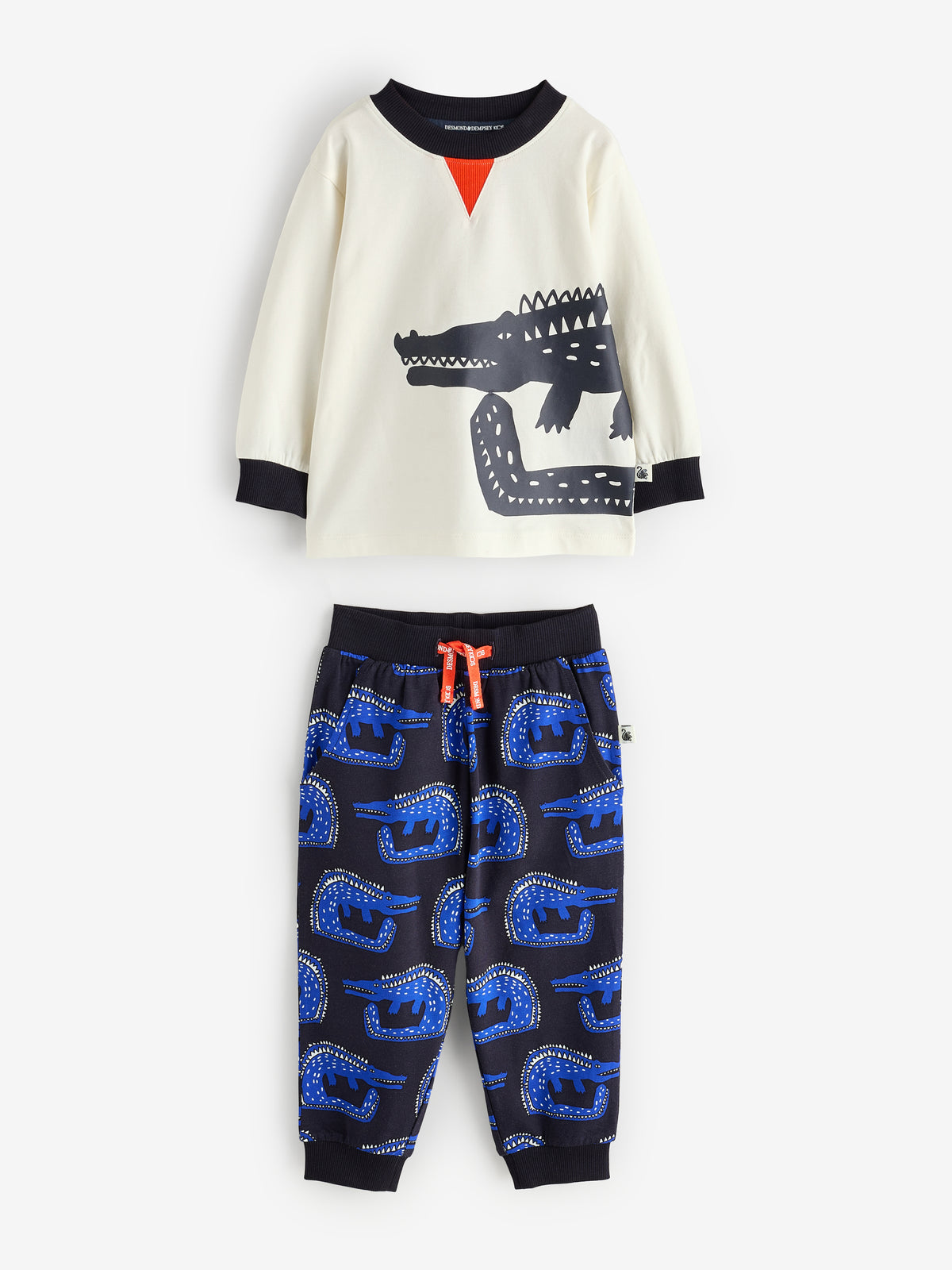 Long Sleeve Pyjamas Set in Snippy the Croc Print Blue