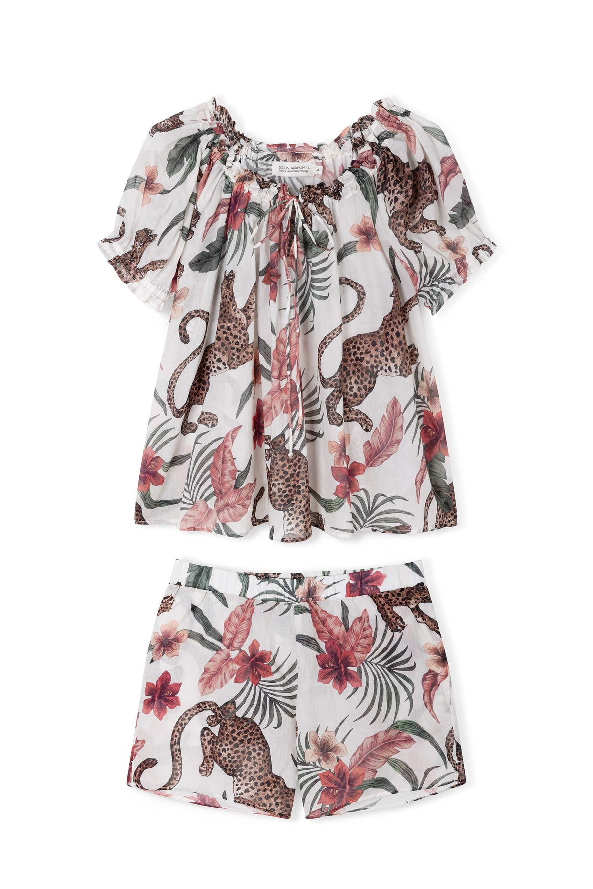 Light & Easy Short Set Soleia Leopard Print Cream