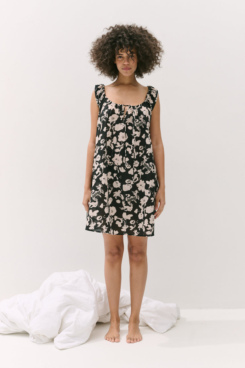 Light &amp; Easy Nightie Bunny Black/Cream