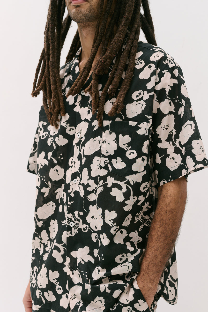 Men’s Cuban Pyjama Set Bunny Black/Cream