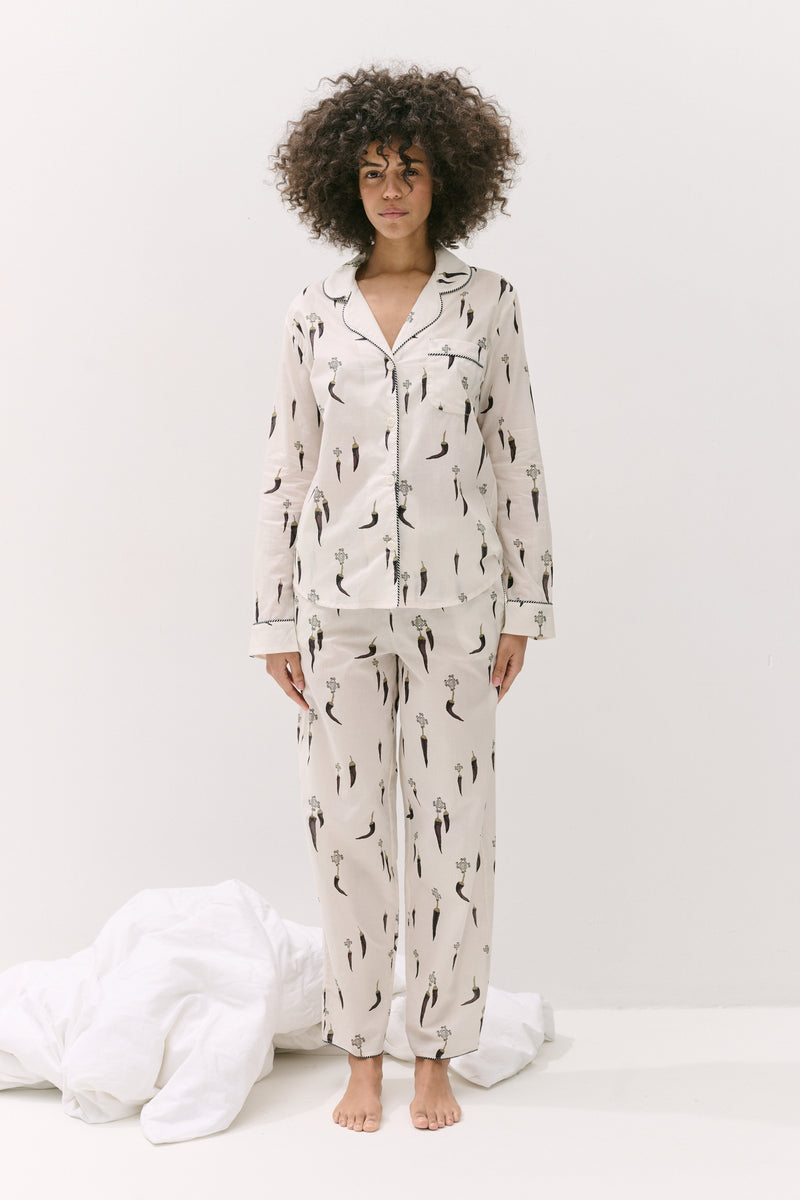 Long Pyjama Set Picante Cream