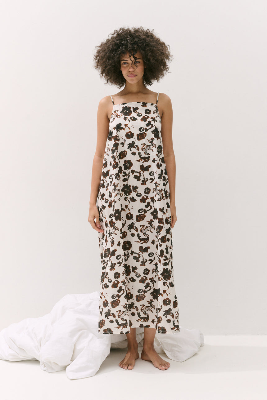 Square Nightie Bunny Cream/Brown