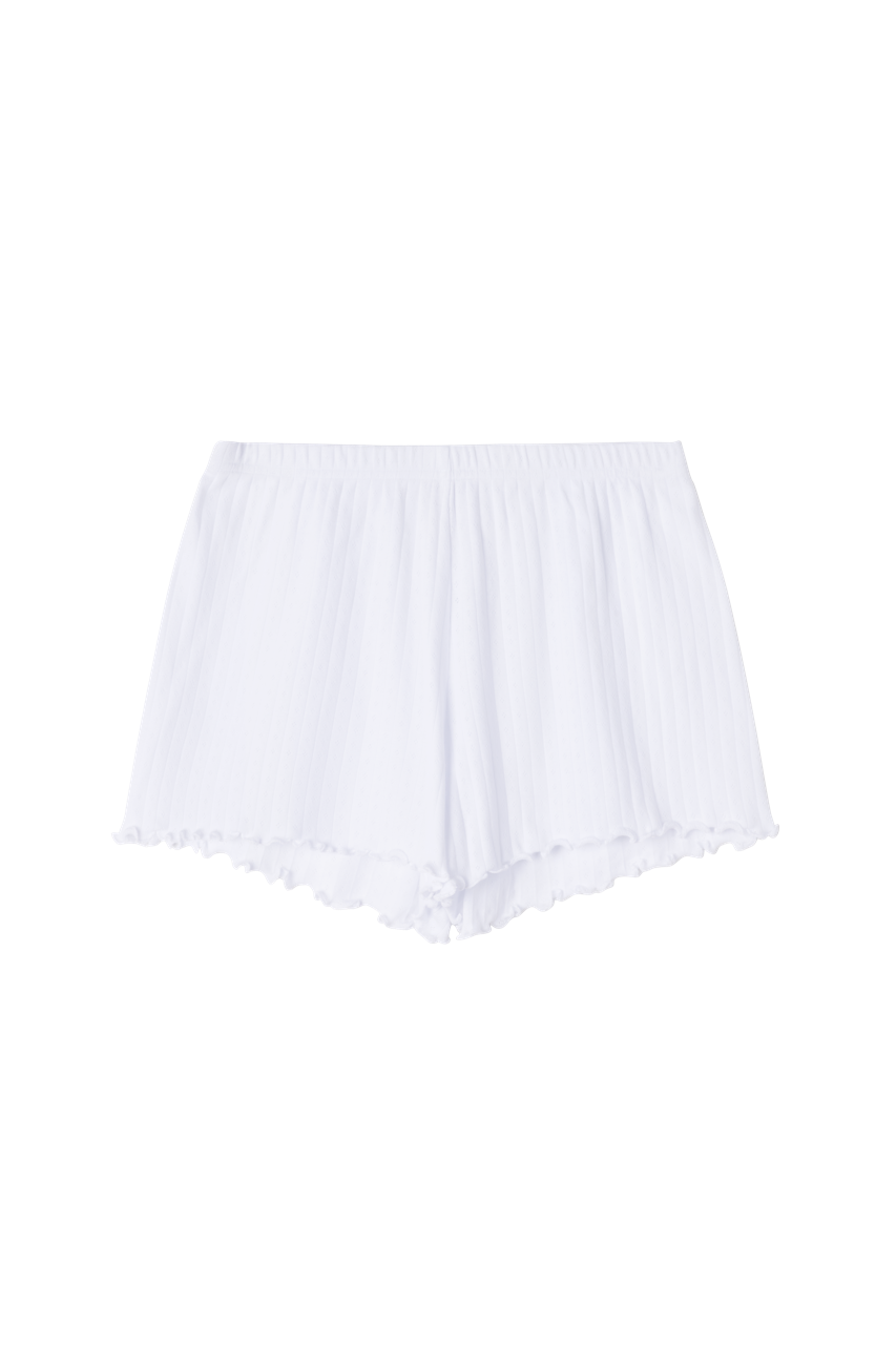 Pointelle Shorts White