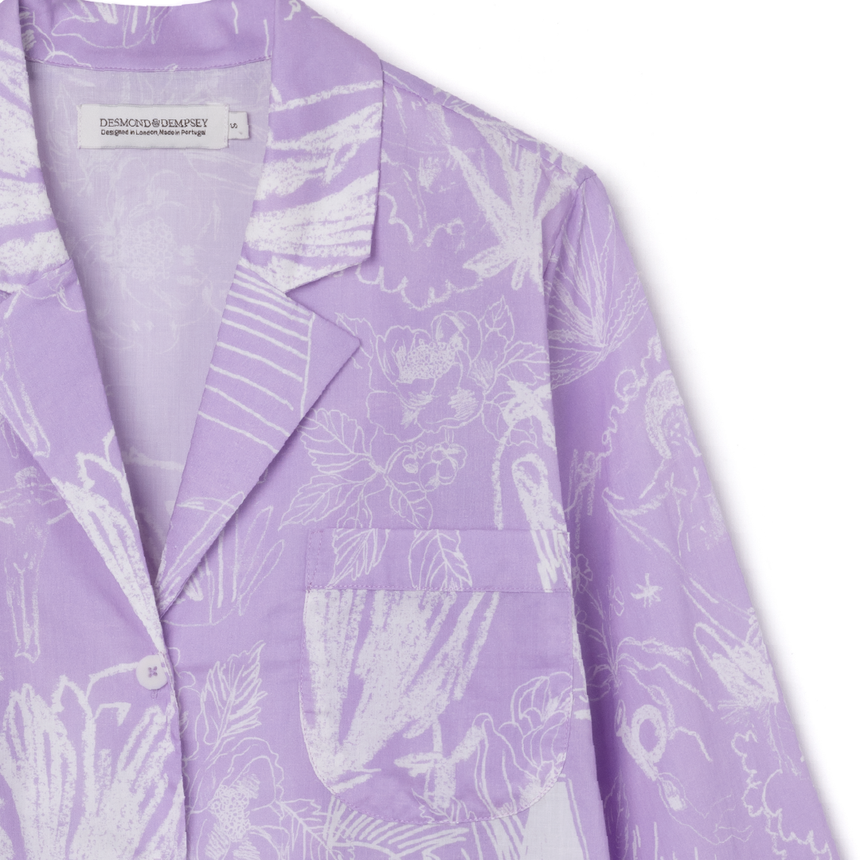 Boxy Shirt and Wide Leg Trouser Set Temple Del Sol Purple