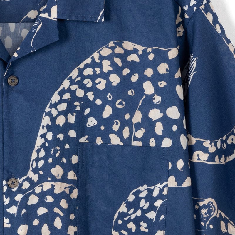 Men’s Cuban Pyjama Set The Jag Print Blue